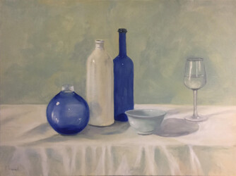 'Still Life with Glass Half Full' by Tricia Migdoll
