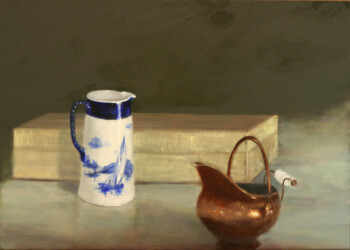 'Two shy vessels and a box of potential' by Tricia Migdoll