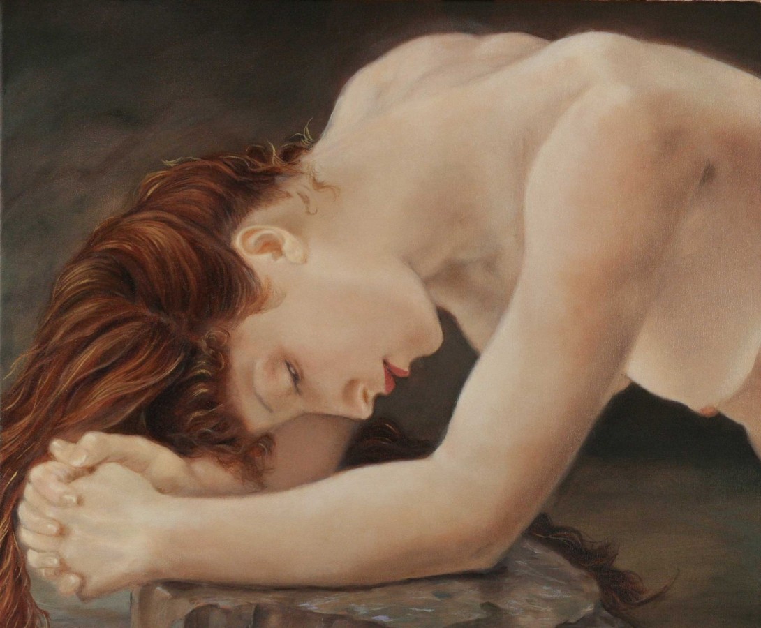 'Repent (after Bouguereau)' by Tricia Migdoll